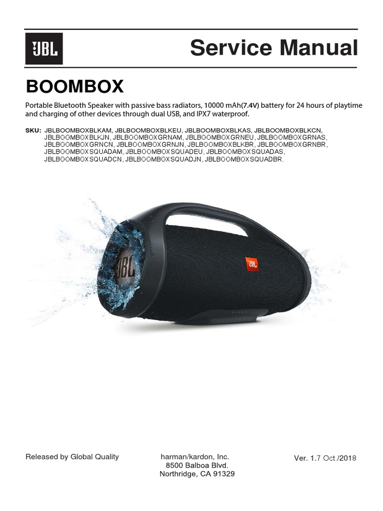 jbl boombox manual español