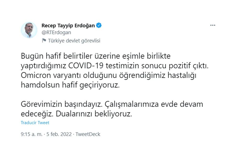 recep tayyip erdoğan covid mi