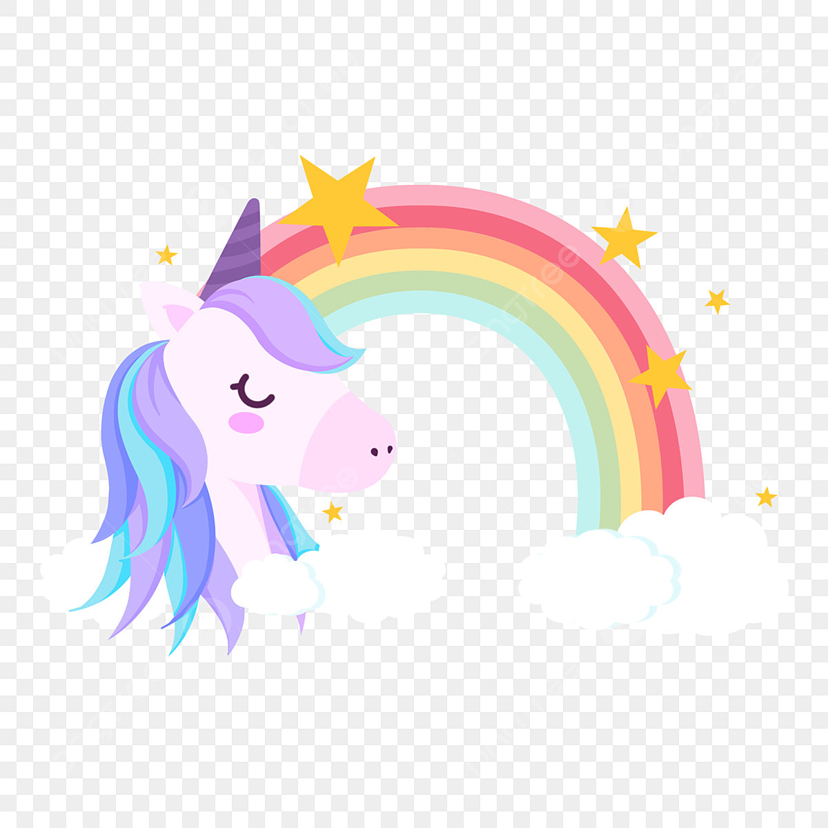 rainbow unicorn clipart