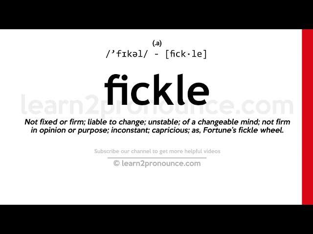 fickle in spanish