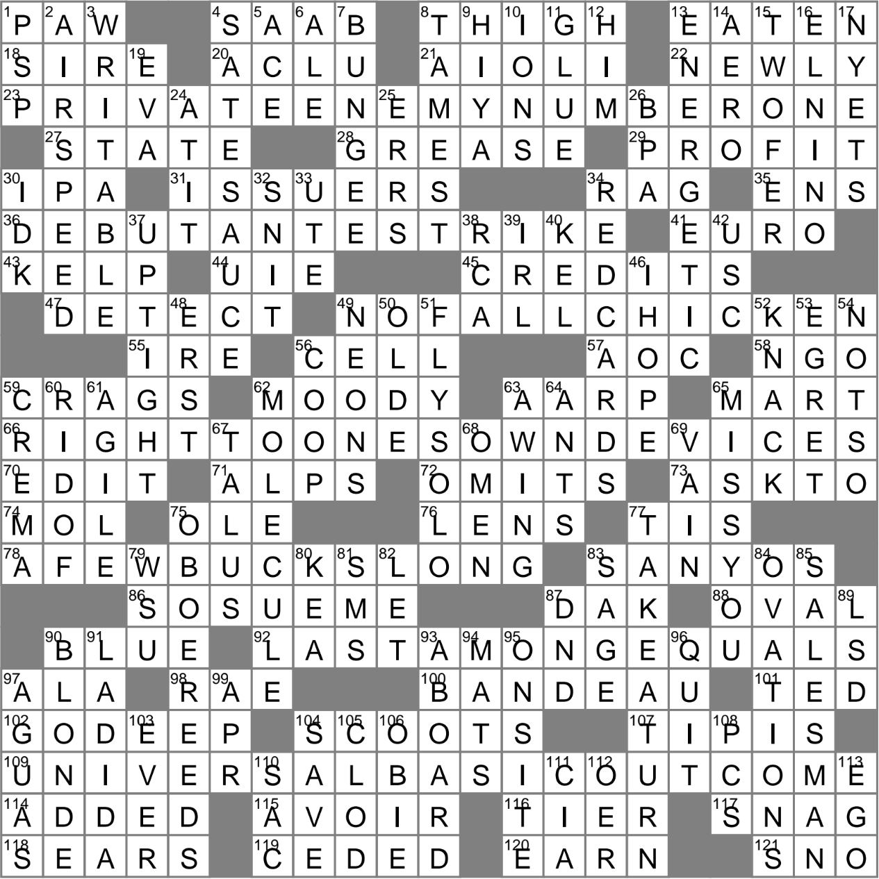 crossword clue musical composition