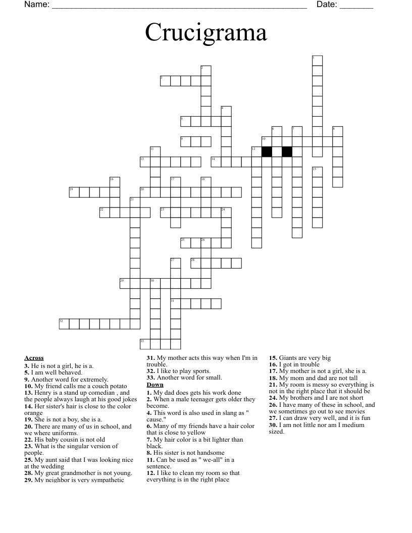 crucigramas puzzles