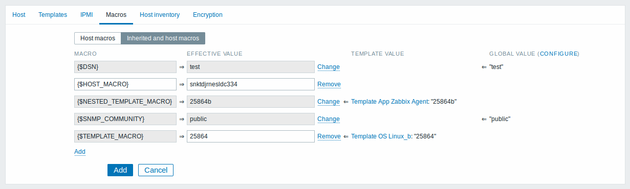 zabbix host information was changed on