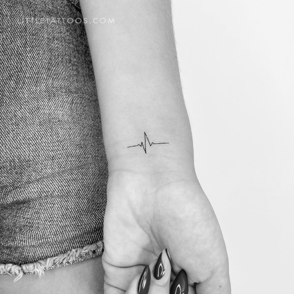 heartbeat wrist tattoo