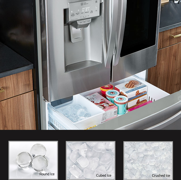 lg fridge round ice cubes