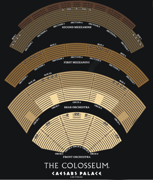 the colosseum at caesars palace seating chart