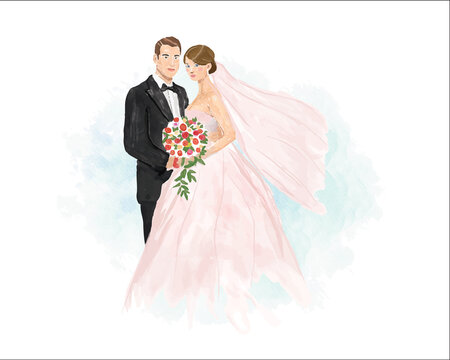 couple wedding clipart