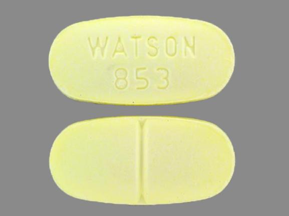 watson 853 white oblong pill