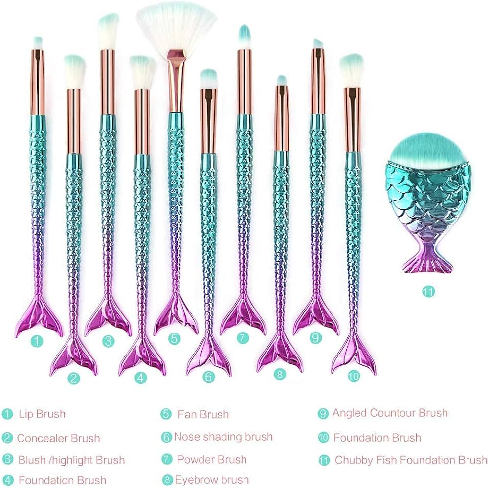 mermaid makeup brushes