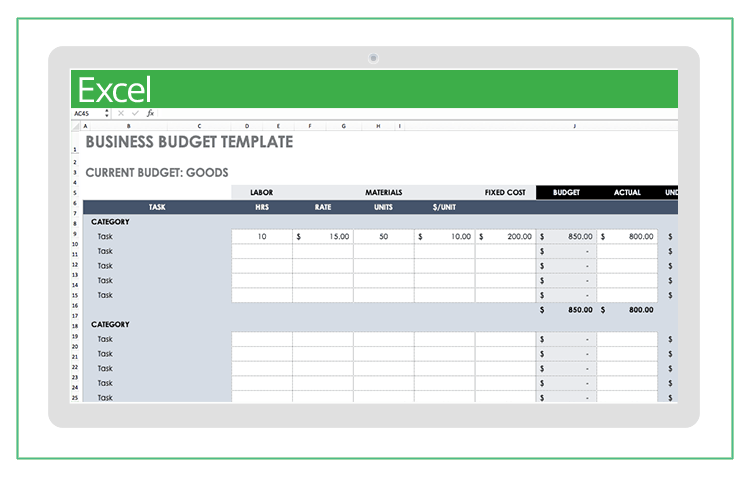 free excel monthly budget spreadsheet