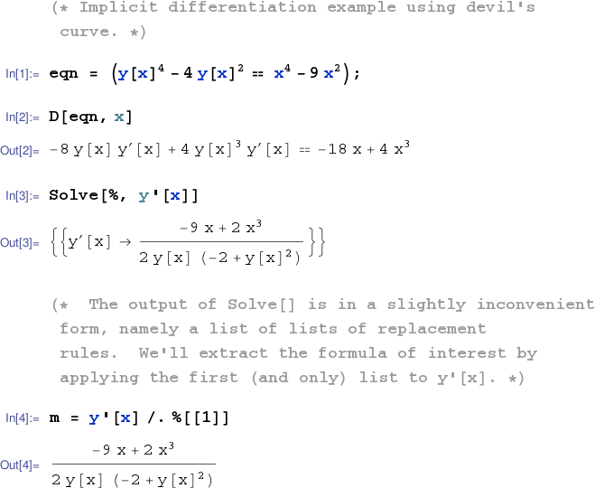 derivative matlab