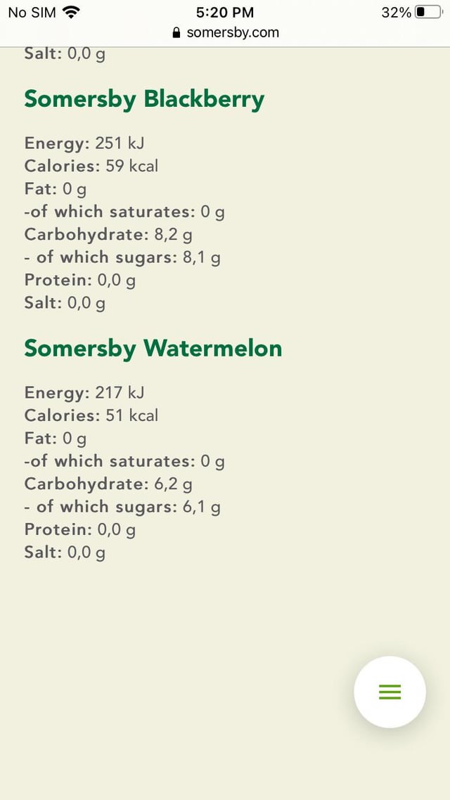 761 kj to calories