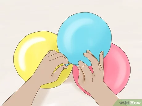 how to tie balloons together