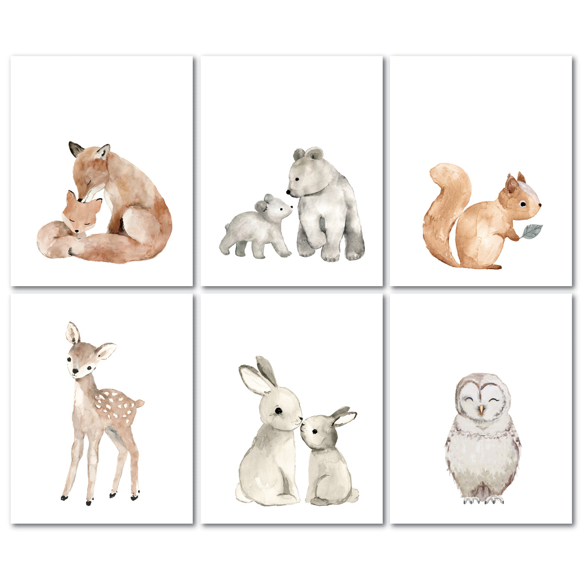 woodland nursery animals