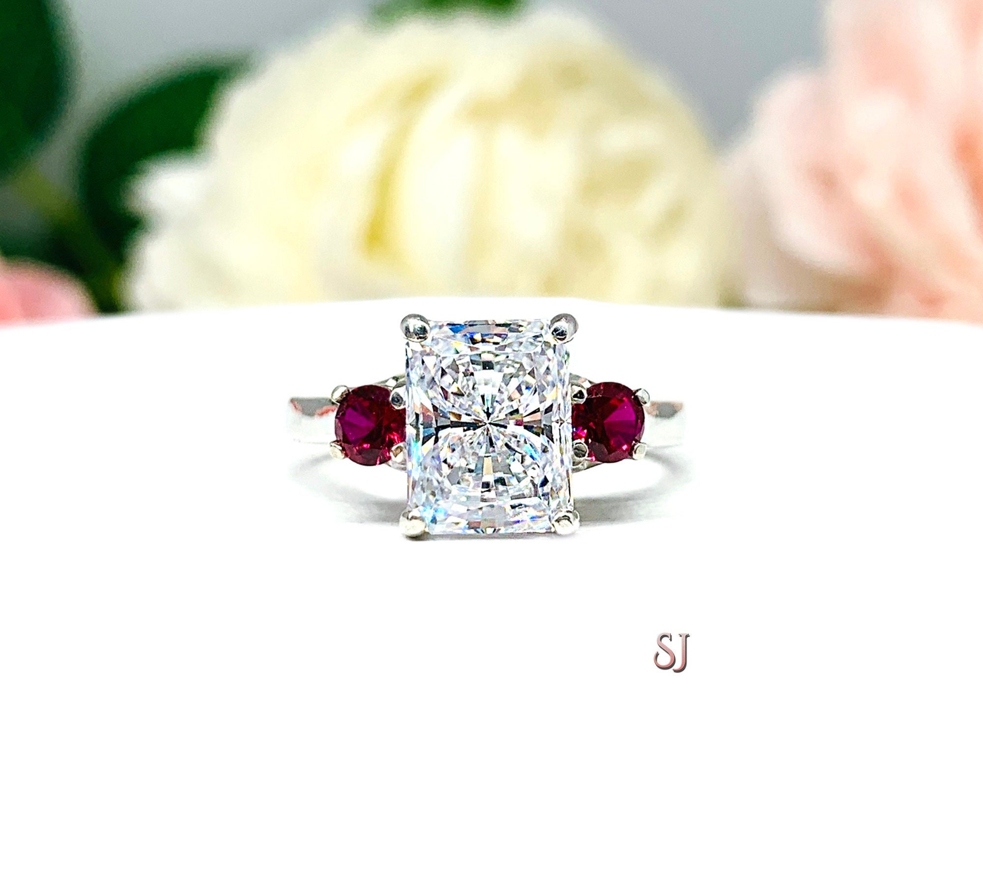 engagement rings with ruby accents