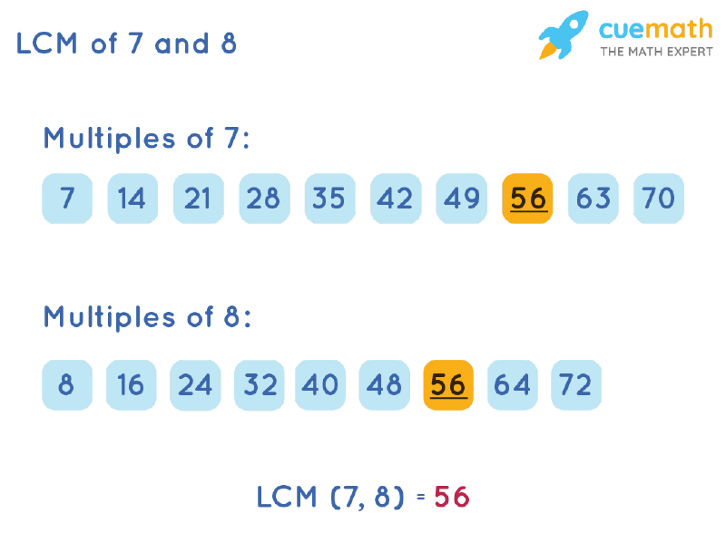 lcm 7 and 8