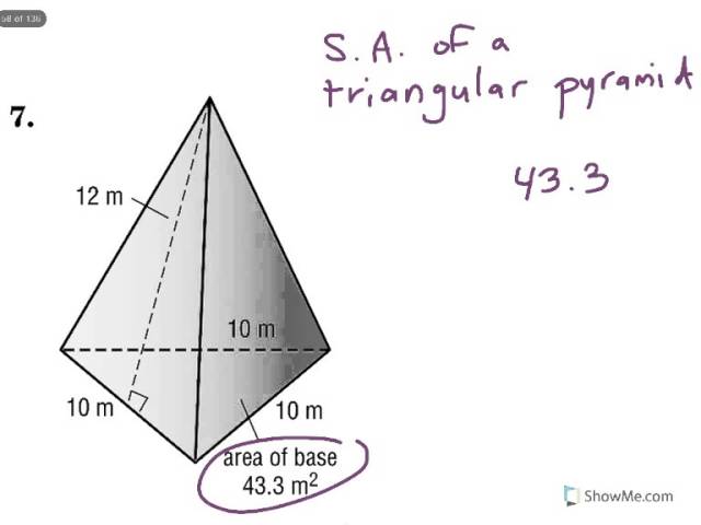 area of triangular pyramid