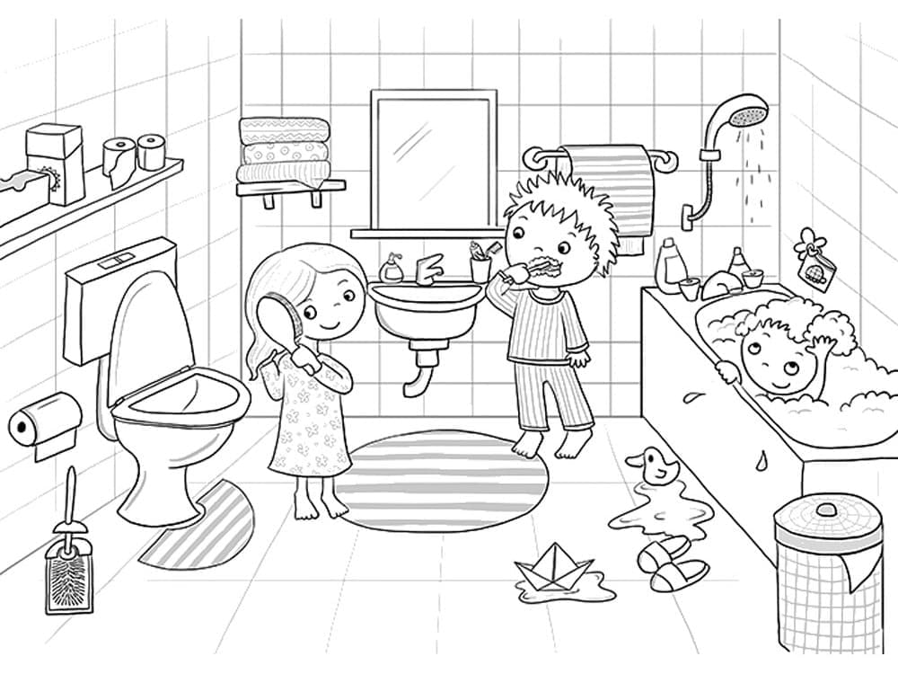 free printable personal hygiene coloring pages