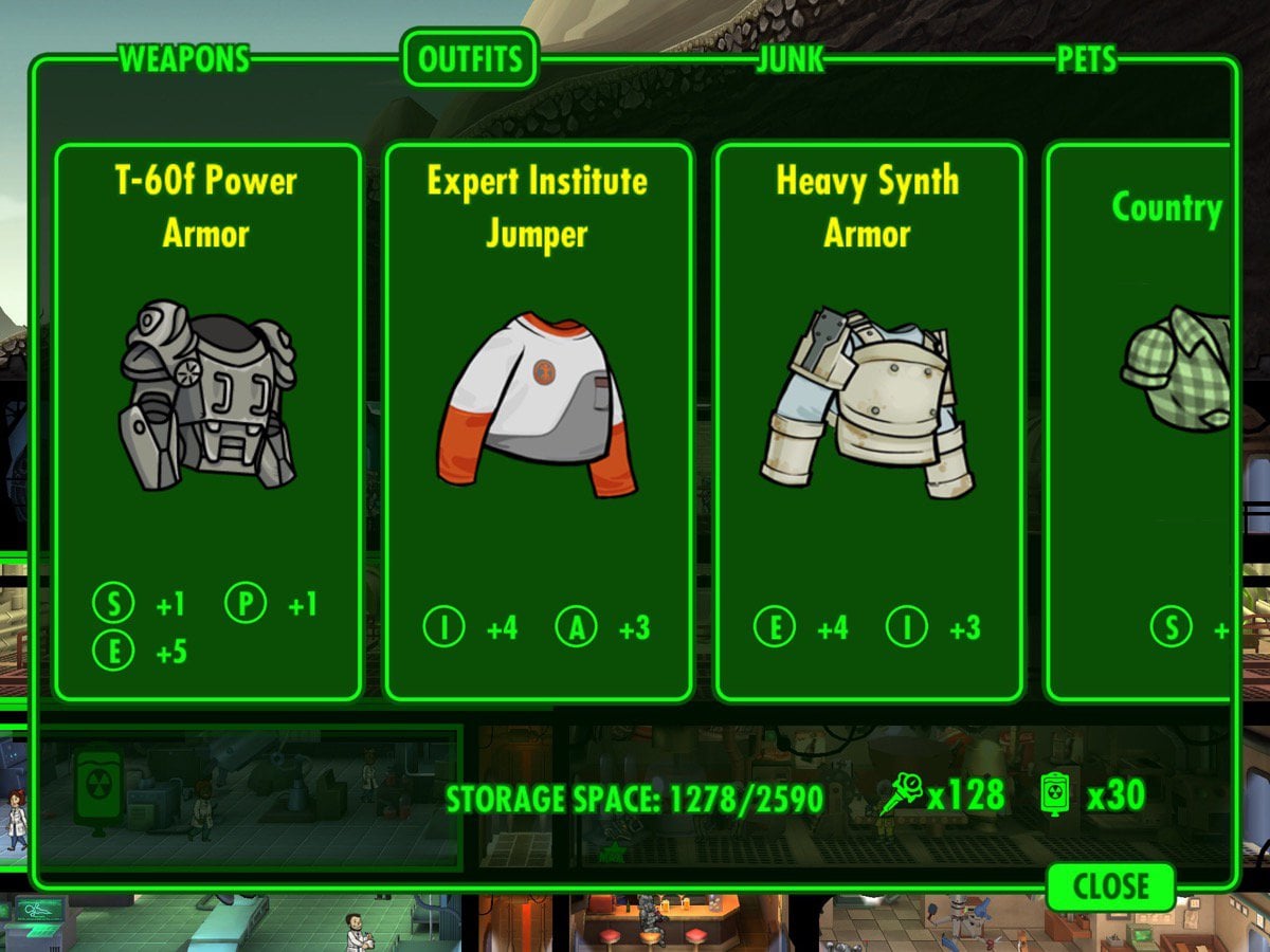 fallout shelter best armor