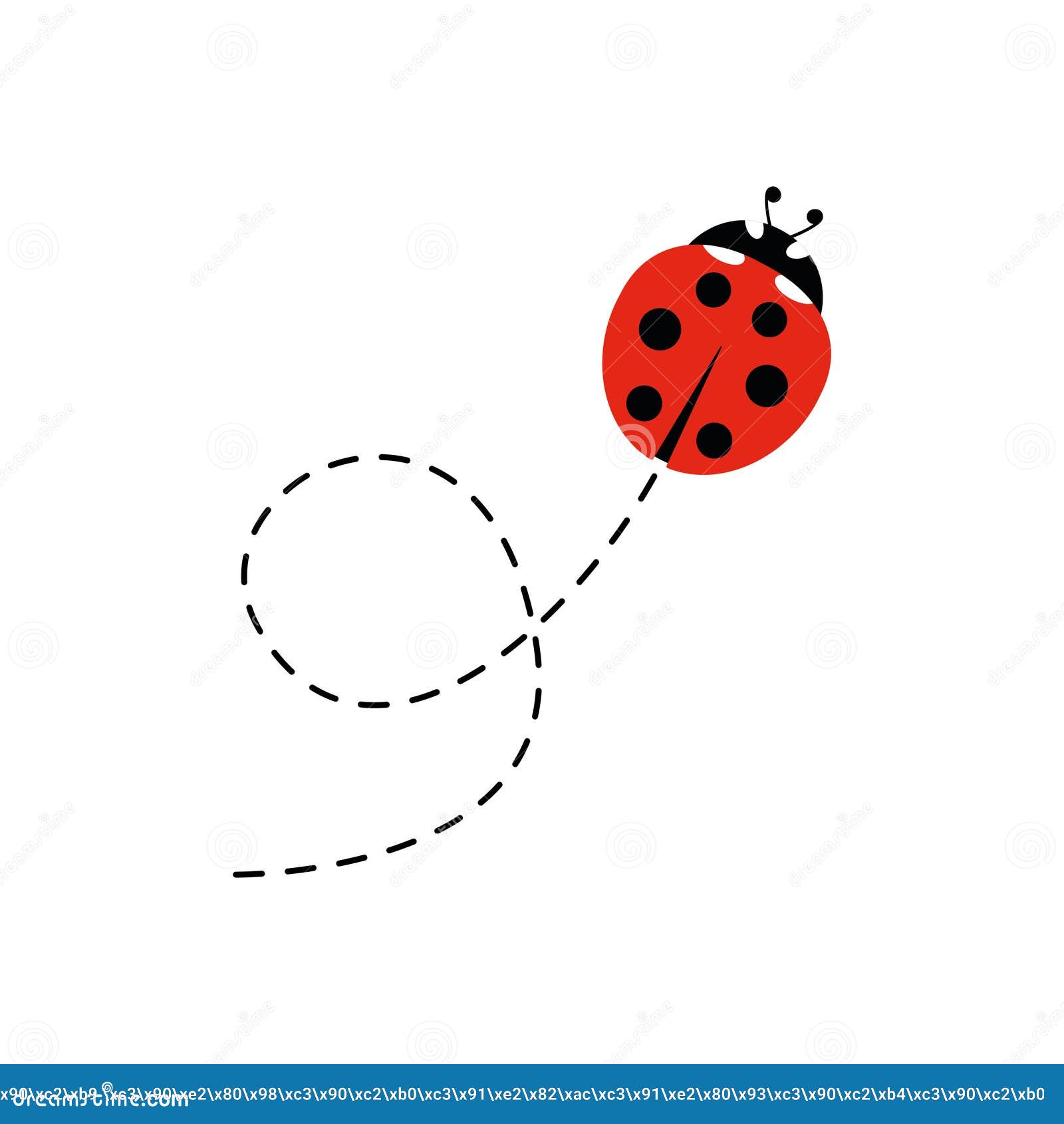 cartoon ladybug flying