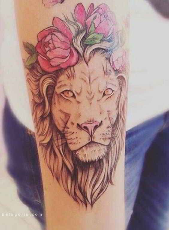 leones tatuajes para mujer