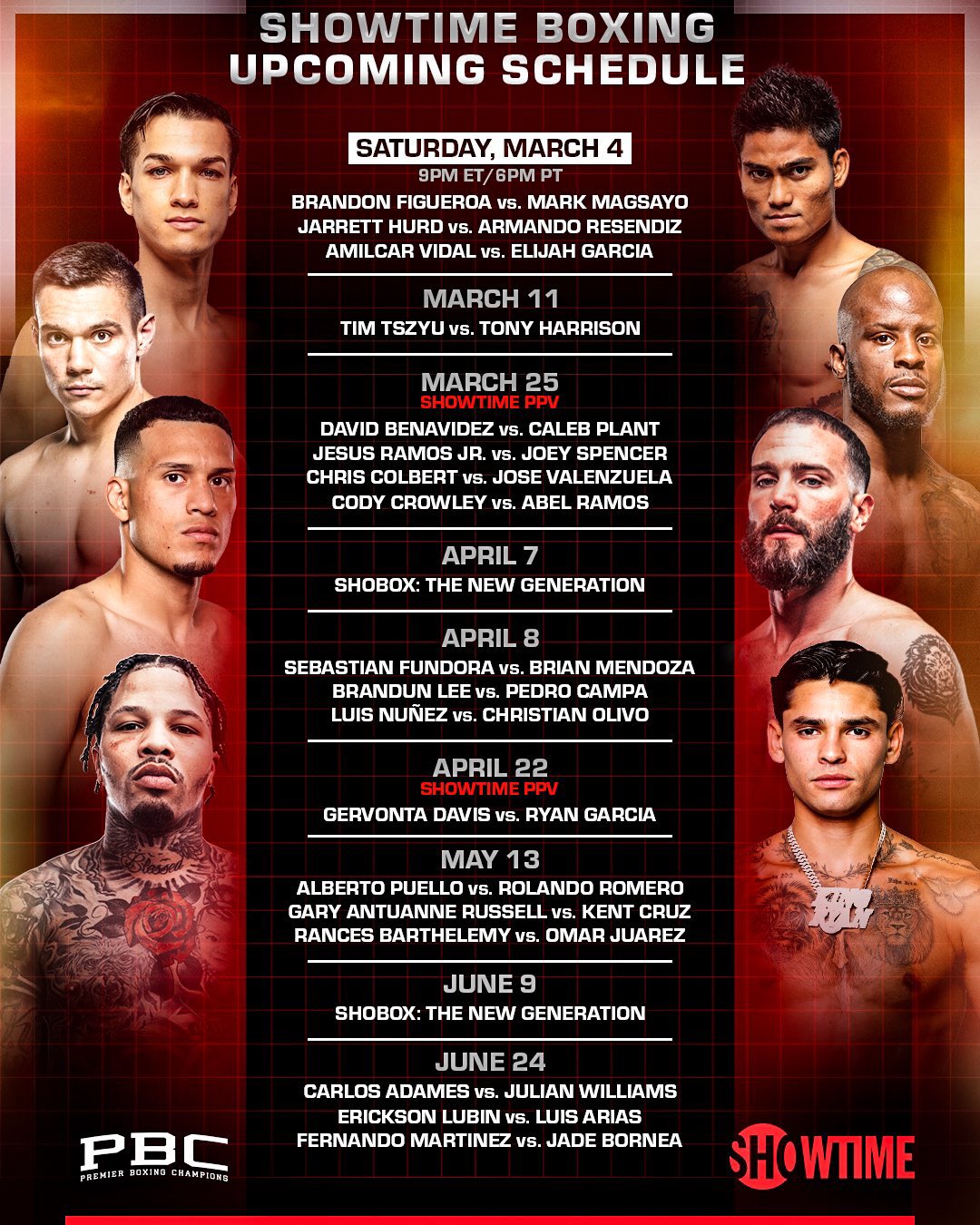 boxing showtime schedule