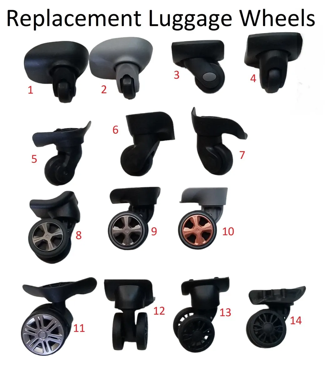 suitcase wheels replacement