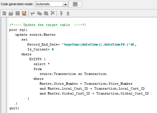 proc sql update