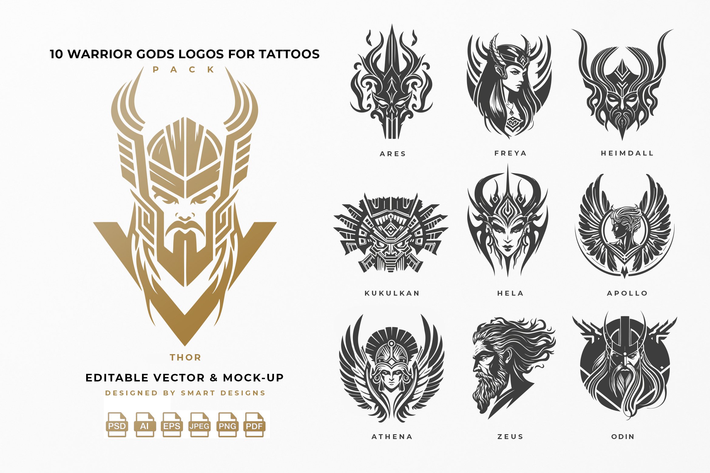 warrior symbol tattoos