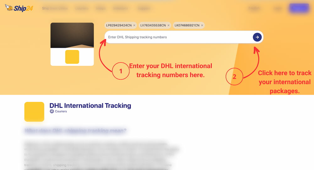 dhl international tracking express