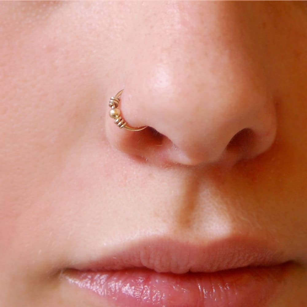 nose ring small gold