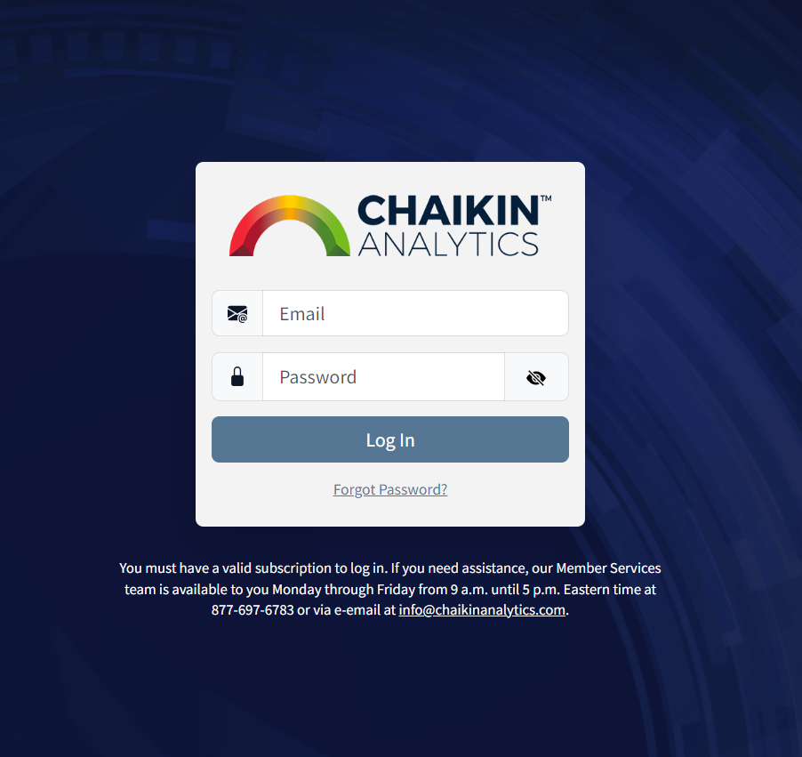 chaikin analytics sign in