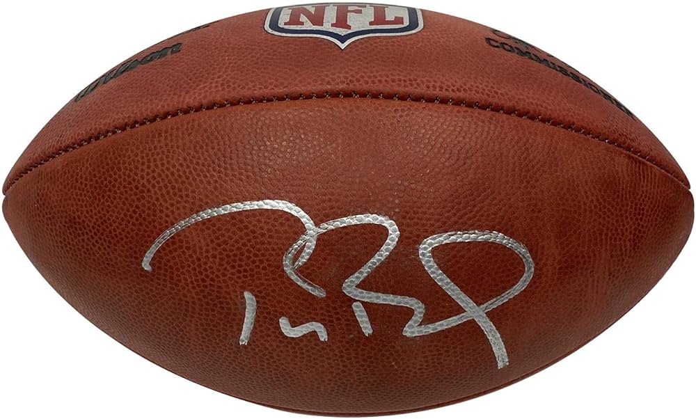 tom brady autographed football