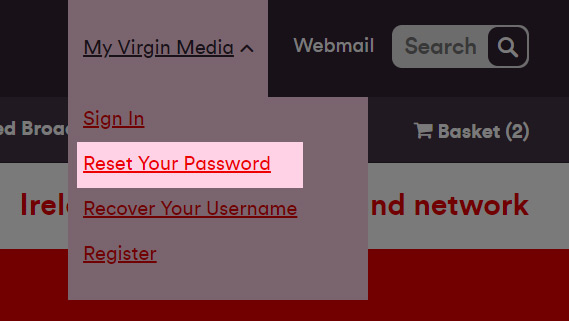 virgin media login