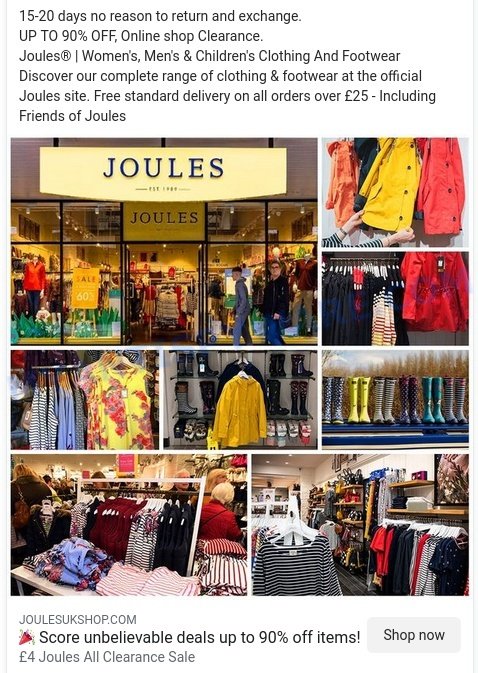 joules vip clearance