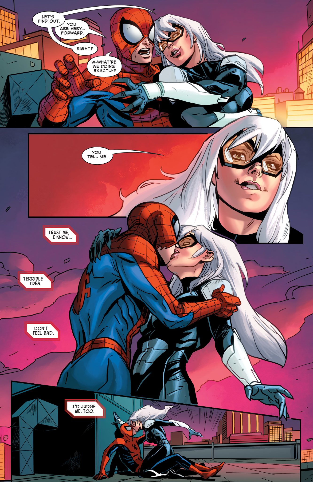 spiderman kiss black cat