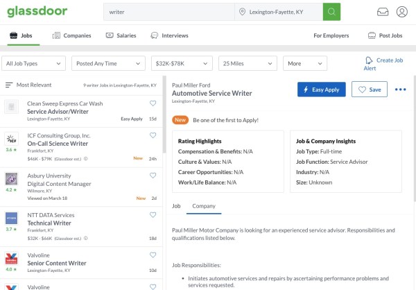 glassdoor careers