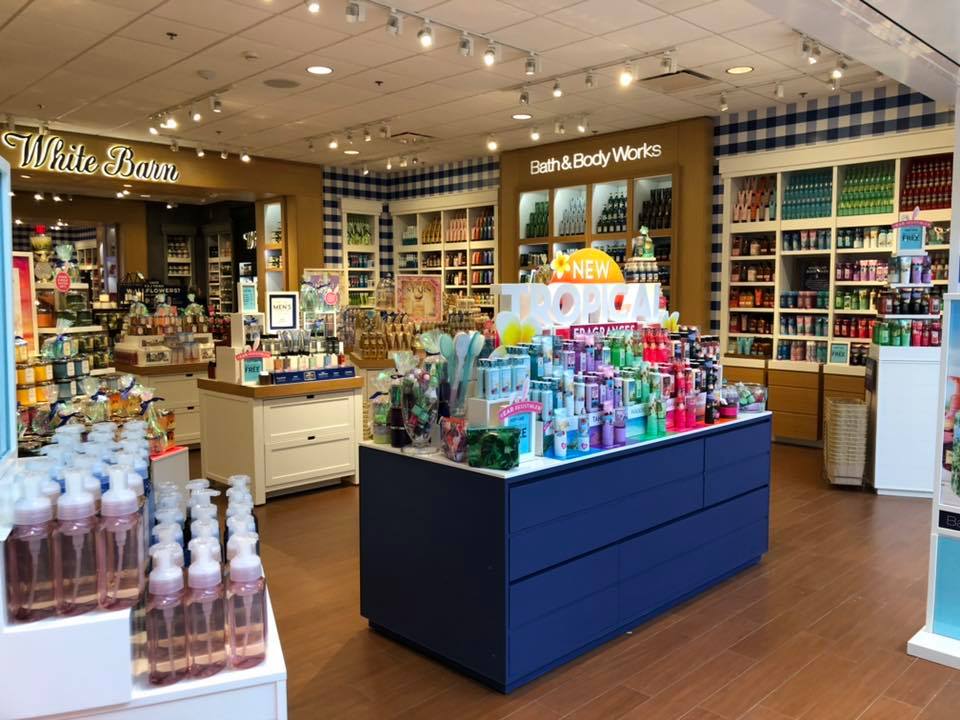 bath & body works and white barn