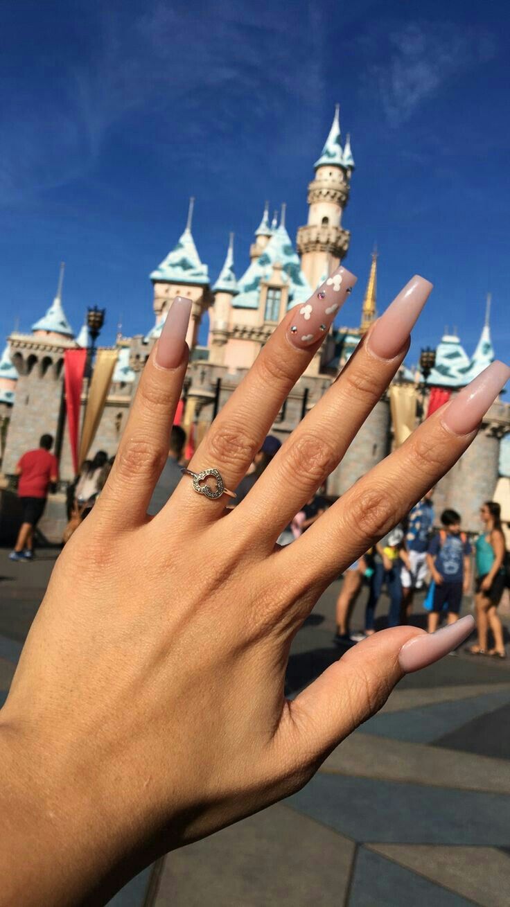 coffin disney acrylic nails