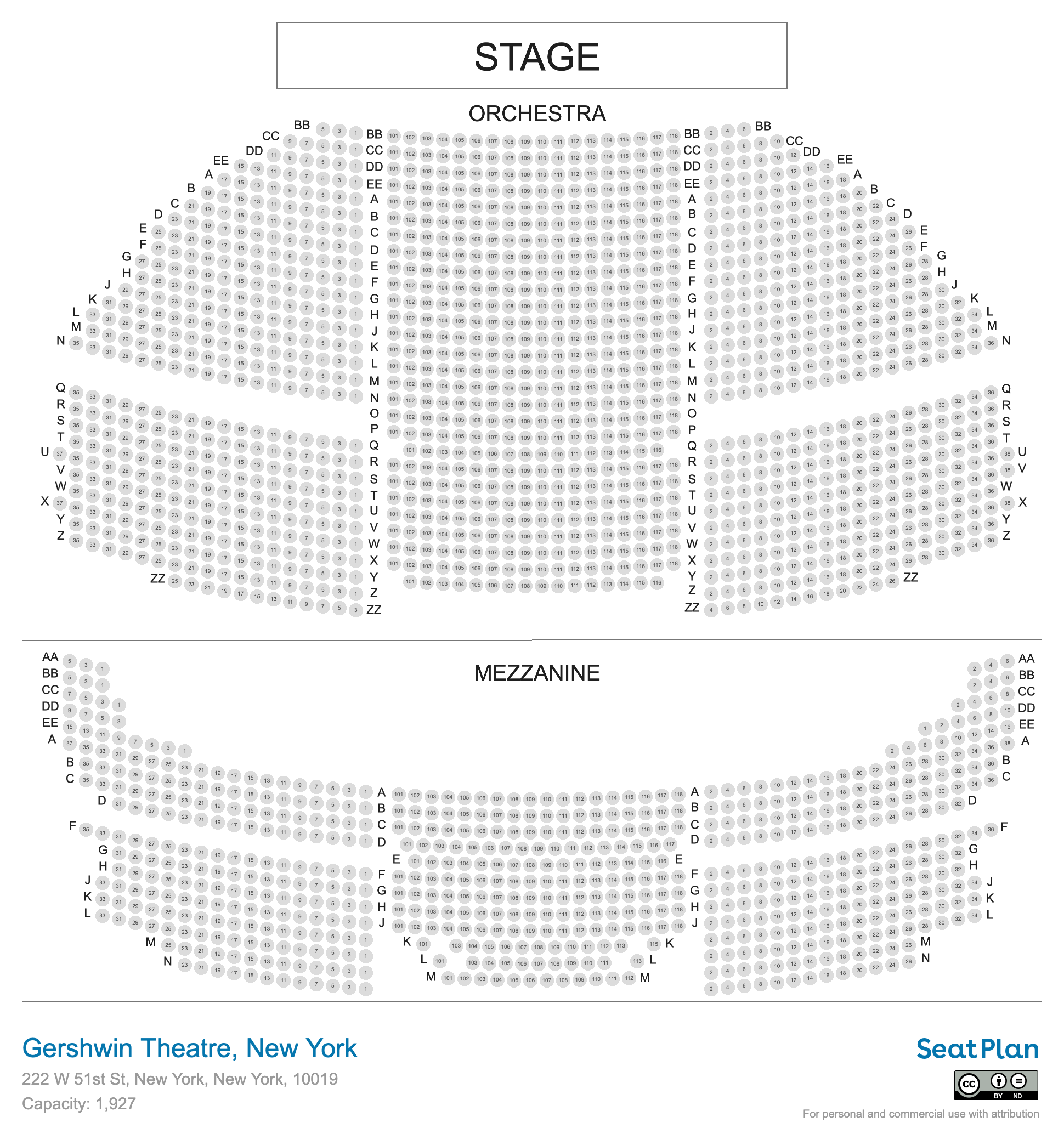 best seats gershwin theatre