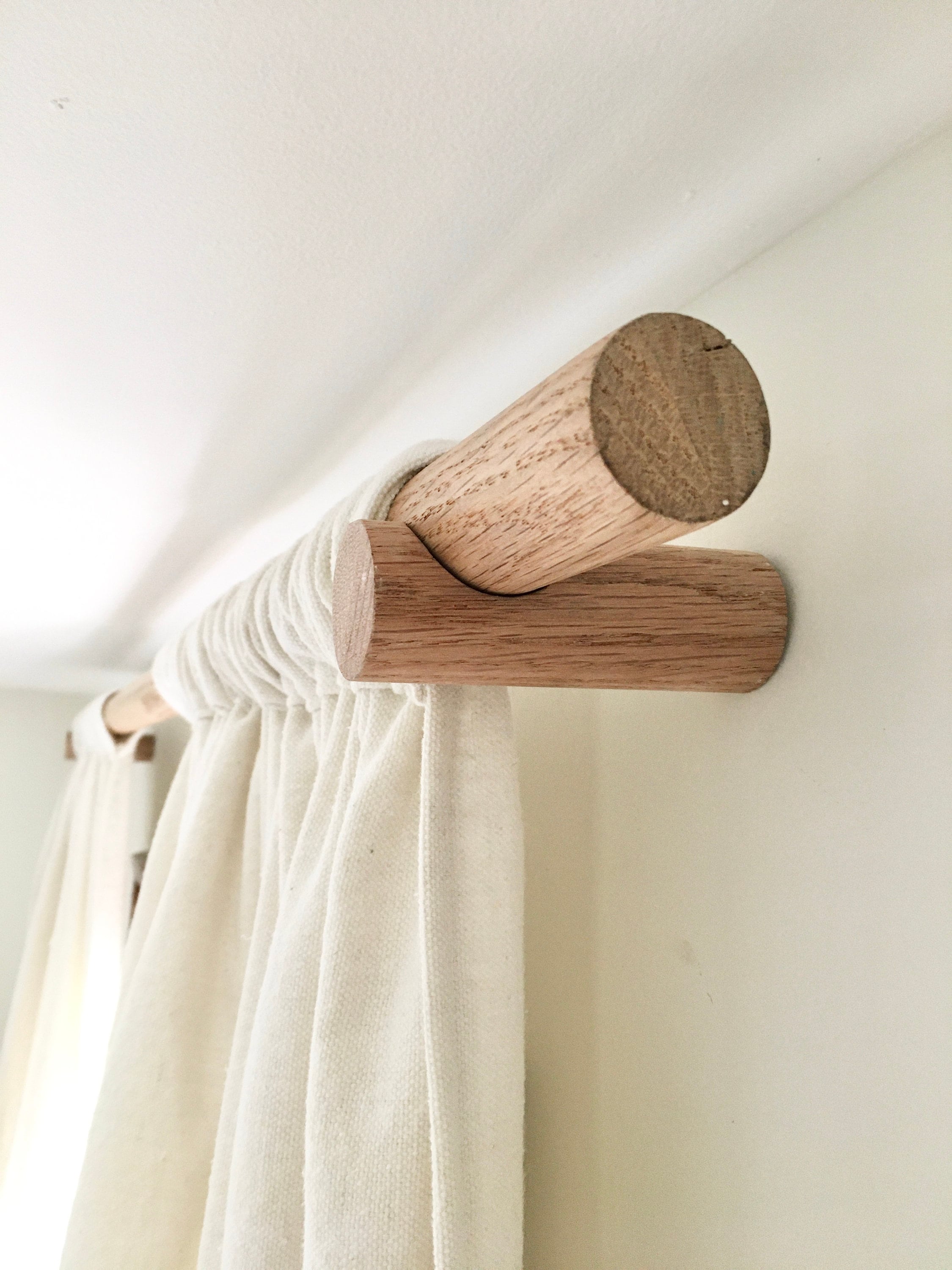 wooden curtain brackets