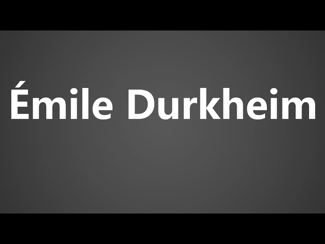 how to pronounce emile durkheim