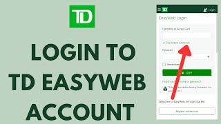 td online banking easyweb
