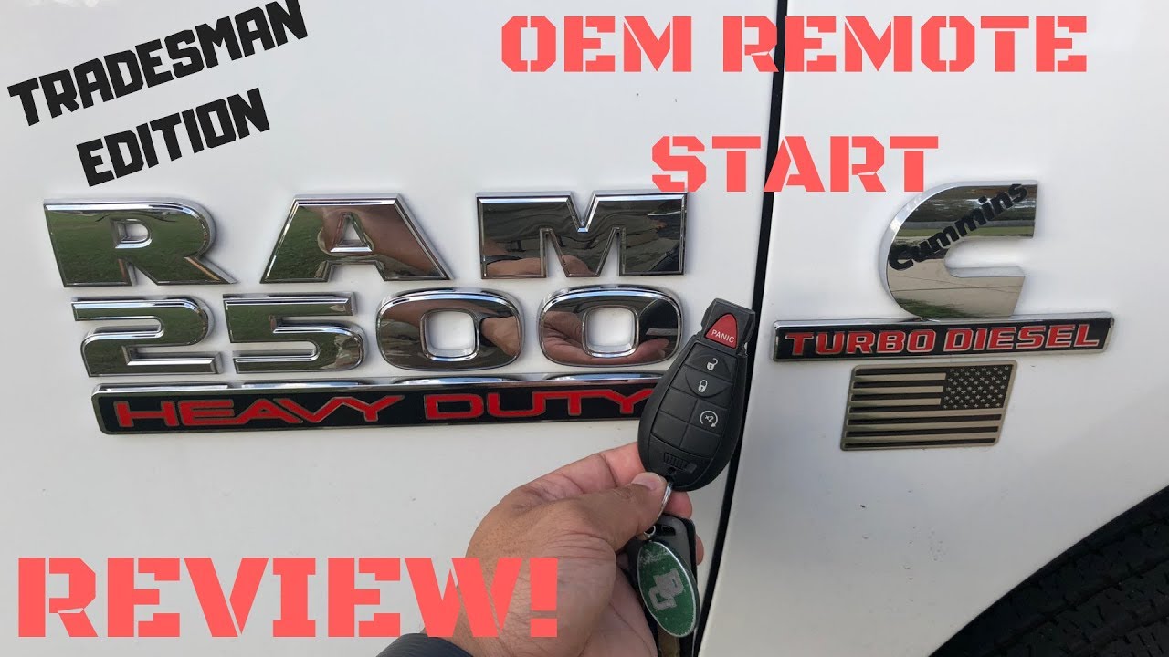 2016 ram 2500 remote start