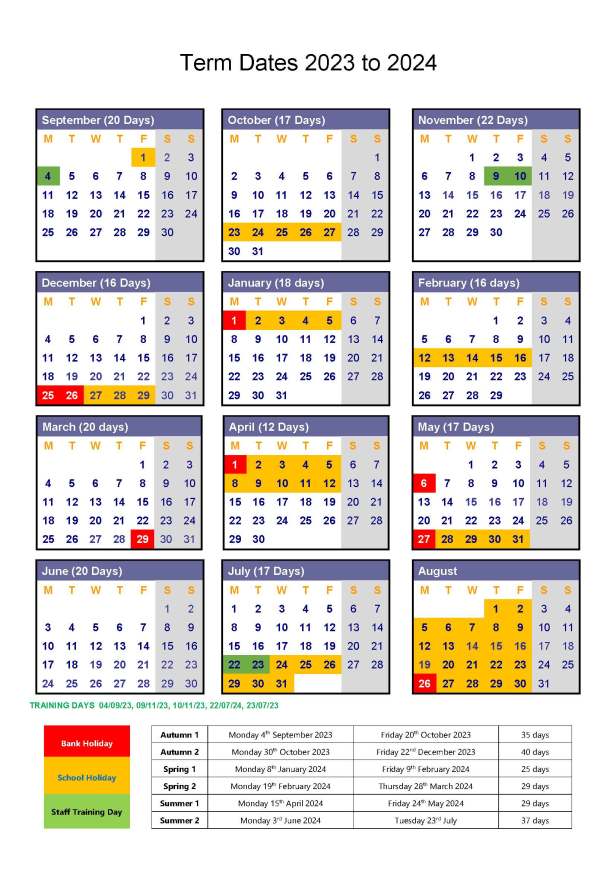 notre dame leeds term dates