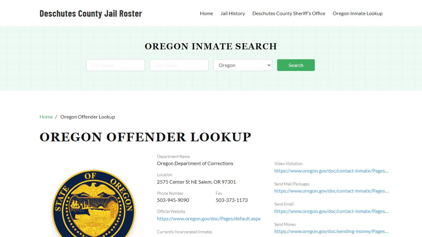 deschutes county inmate roster