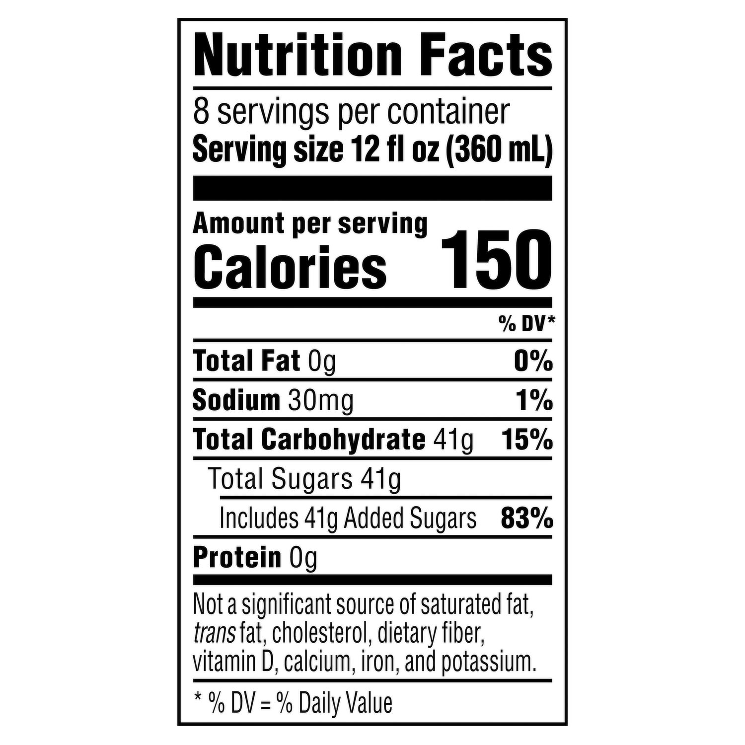 pepsi nutrition facts