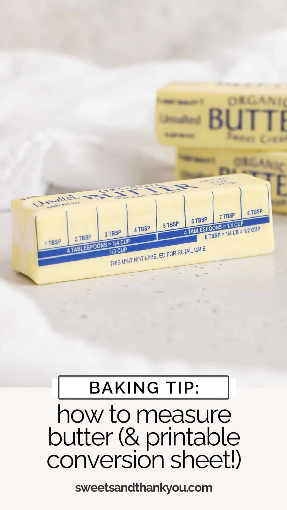 how do i measure butter