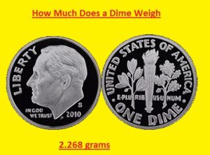 how much does a us dime weigh