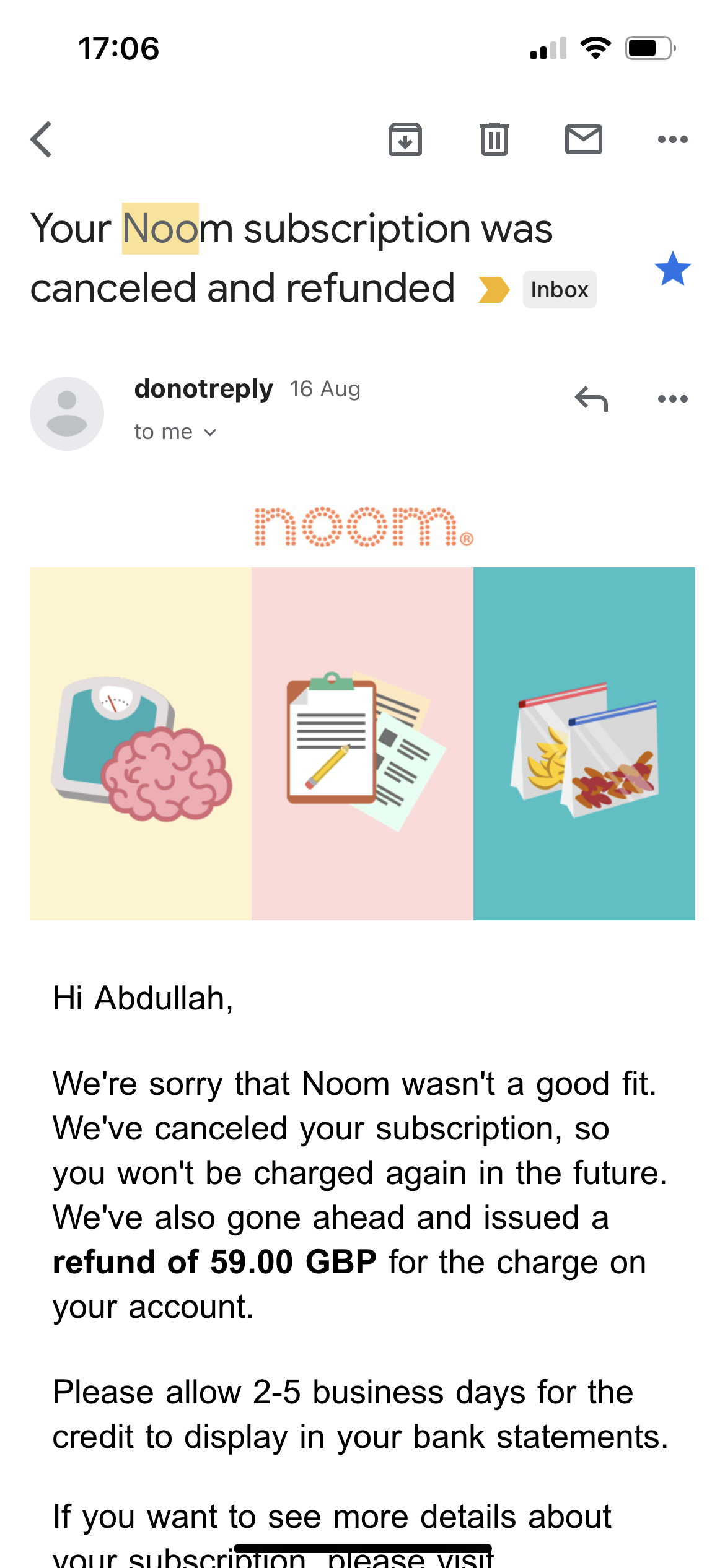 noom cancellation reviews